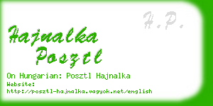 hajnalka posztl business card